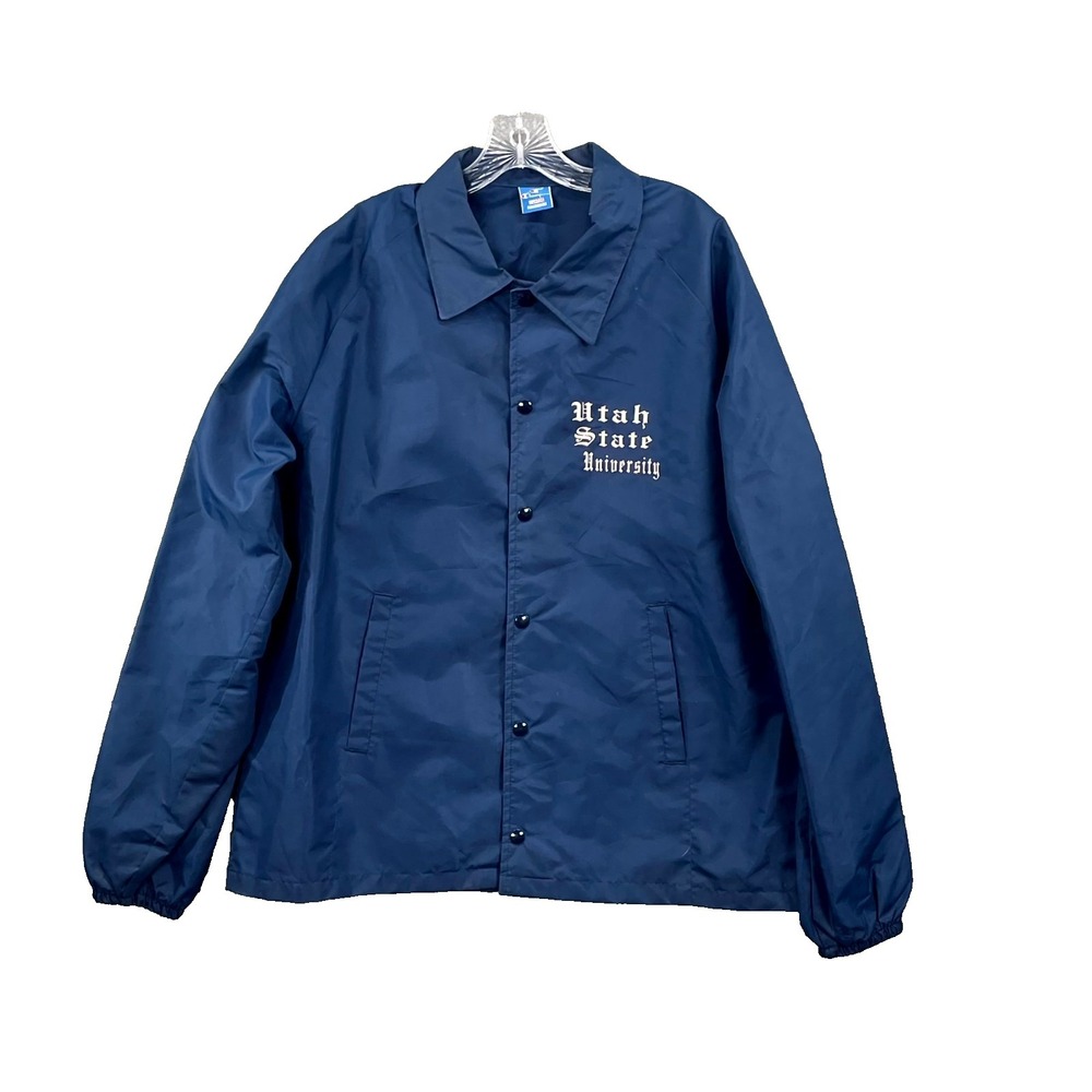 VTG Champion Coach Jacket Mens XL Utah State University Sportswear Made in‎ USA